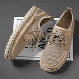 New Trend Man Hiking Shoes Lightweight Soft Mesh Flats Comfortable Non-slip Sneakers Outdoor Casual Sports Shoes Men's Trainers