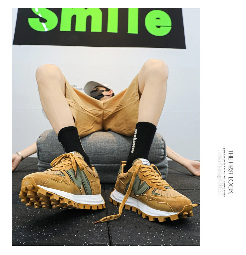 Men New Breathable Sneakers High-end Sport Balance Fashion Shoes for Men Trend Luxury Sneakers Women  Zapatos Altos Hombre