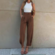Elegant Women Pants Casual High Waisted Straight Pants Korean Fashion Solid Color Trousers Office Lady Baggy Pants Pantalones