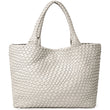 Woven Tote Bag Womens Purse Vegan Leather Shoulder Handbags - Fashion Summer Beach Tote Bags - Large Travel Totes