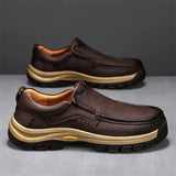 Stylish Men's Leather Loafers Men Thick Bottom Business Shoe Classic Leather Man Casual Shoes Senior Brand Male Walking Footwear