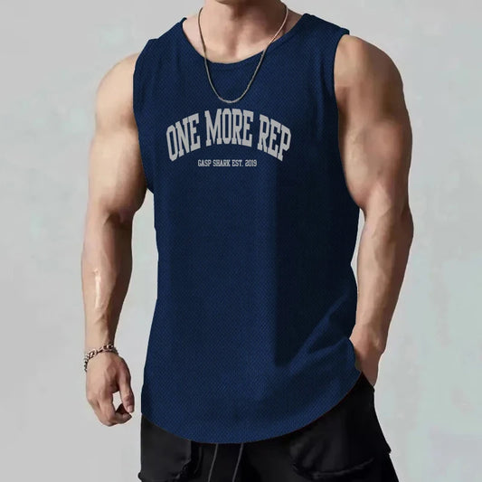 ONE MORE REP Men's Muscle Vests Summer Mesh Breathable Gym Clothing Fitness Sleeveless T Shirt Quick Dry Sports Tank Tops