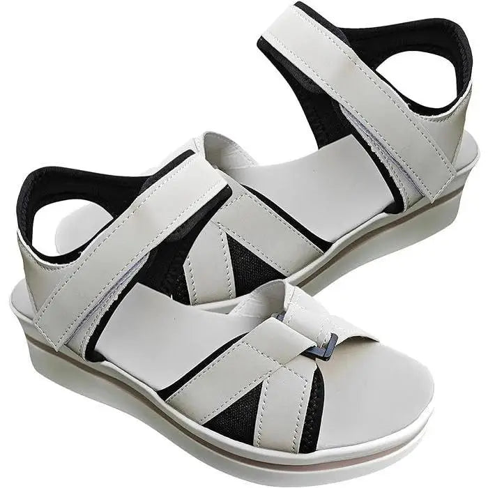 Women's Platform Wedge Sandals with Open Toe and Ankle Strap, Casual Summer Footwear