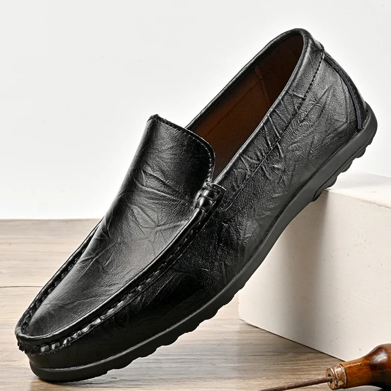 Hot-selling Men's Casual Shoes PU Leather Male Loafers New Arrival Moccasins Light Comfortable Man Driving Wedding Flats Slip-On