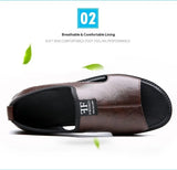 New Style Perforated, Breathable and Anti-Slip Outerwear Casual Leather Slip-On Sandals for Men Size 48 Large Size
