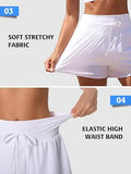 Anfilia Swim Bottoms for Women Tummy Control High Waisted Swim Board Shorts Loose Fit