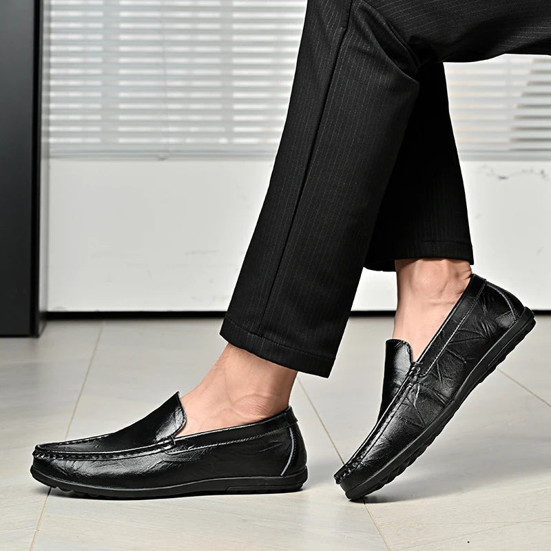 Hot-selling Men's Casual Shoes PU Leather Male Loafers New Arrival Moccasins Light Comfortable Man Driving Wedding Flats Slip-On