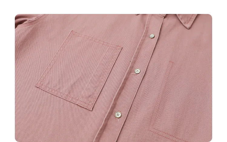 CHIC VEN Fashion Women Shirt Loose Casual Pink Long Sleeve Vintage Cotton Female Blouses Spring Summer 2026 Woman Jacket