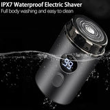 Men Electric Mini Shaver Rechargeable Type-c Charging Car Portable Led Digital Display Wet & Dry Shaver Men Women Home Razor
