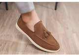 Fashion Men's Casual Shoes Suede Leather Men Classic British Style Tassels Loafers Moccasins Mens Outdoor Driving Flats