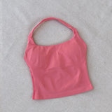 DL 0GO Longline Strappy Top Gym Sports Top Women Seamless Yoga Tank Sportswear Gym Clothing Running Workout Halter