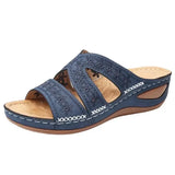 Summer 2025 women's sandals with exposed toes, retro anti slip leather casual women's fashionable versatile sandals