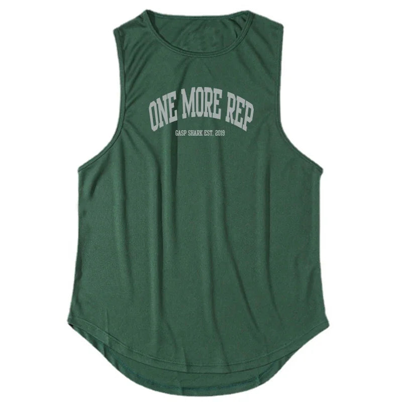 ONE MORE REP Men's Muscle Vests Summer Mesh Breathable Gym Clothing Fitness Sleeveless T Shirt Quick Dry Sports Tank Tops