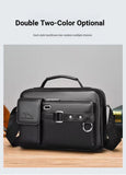 Men's Retro Messenger Bag with Waterproof Design, Large Capacity Laptop Briefcase for Office Work, Travel and School