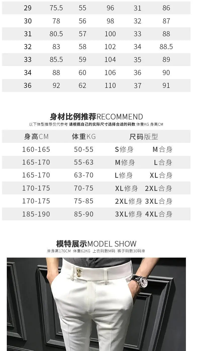 2026New Spring Autumn Fashion Men's Business Trousers Male Casual Straight Pants S31 Men Dress Pants