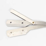 Stainless Steel Razor Holder Golden Men's Manual Folding Straight Edge Shaver Barber Shop Beard Trimmer With Shaving Blade Y1003