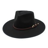 2024 Fashion Women Winter Wool Fedora Hat Men Simple Wide Brim Vintage Felt Jazz Hats New Top Trilby Cap