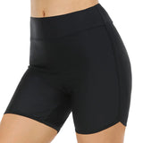 Womens High Stretchy Swim Bottoms Swimming Trunks Boyshorts Summer High Waist Bikini Bottom Bathing Suit Beach Swim Shorts