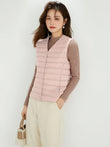 Women Sleeveless Puffer Vest Women's Ultra Light Down Vest Women Two Ways Waistcoat Portable Warm Sleeveless Winter Liner