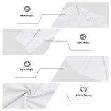 Men White Linen Button Down Long Sleeve Shirt Mandarin Collar Chest Pocket Roll Tab Cuff Loose Oversized Breathable Textured Beach Vacation Casual Holiday Top