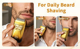 Grooming Kit for Men, Electric Hair Clipper, T-Blade Trimmer, Foil Shaver and Nose Trimmer, Rechargeable Cordless