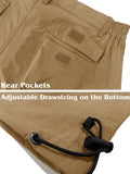 Men's Cargo Work Shorts Quick Dry 3/4 Length Capri Pants Multi-pockets Knee Length Trousers Summer Board Beach Shorts