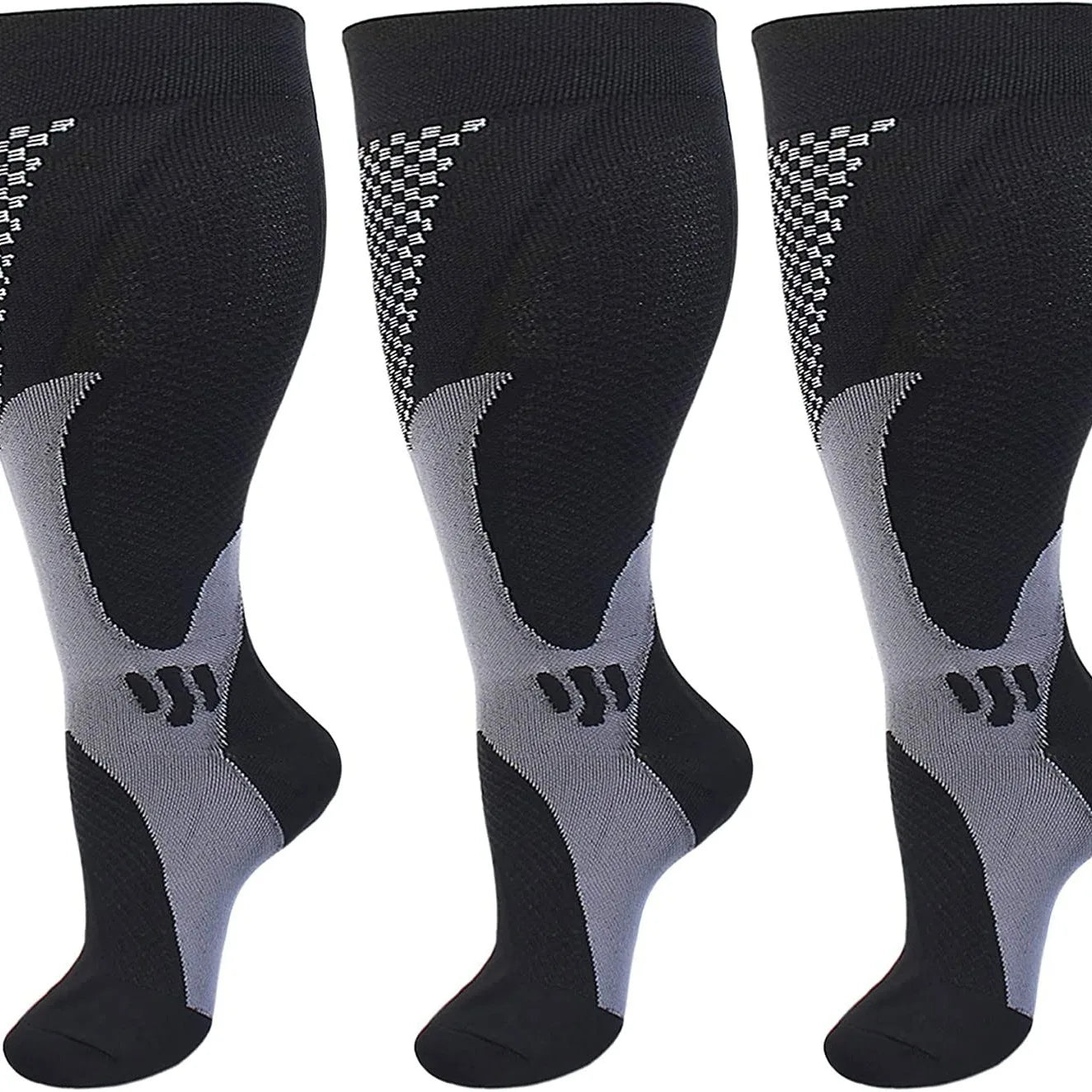 5 Pairs 2XL 3XL 4XL Plus Size Compression Socks Nurse Compression Socks Sport Ladies Men Women Running