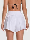 Anfilia Swim Bottoms for Women Tummy Control High Waisted Swim Board Shorts Loose Fit