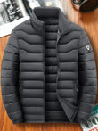 Men Puffer Jacket Thick Warm Winter Jackets Man Parka Casual Fashion Outwear Cotton Padded Coats Stand Colar Men's Clothing Top
