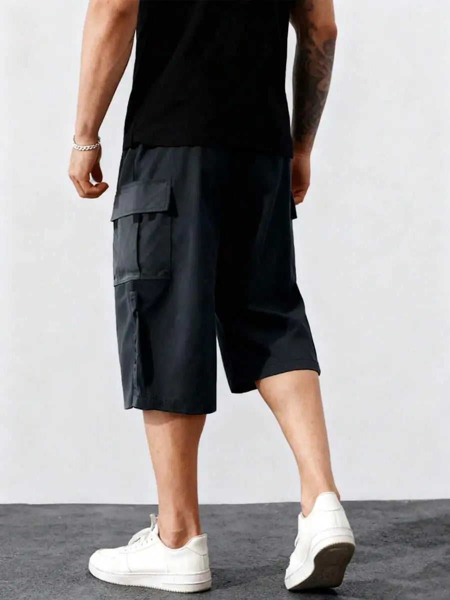 Men's Summer Cargo Shorts, Versatile Casual Pants For Vacation, Commuting, Outdoor, Hiking, Sports, Workout, Fitness, Capri