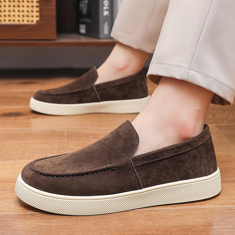 Fashion Men's Casual Shoes Suede Leather Men Classic British Style Tassels Loafers Moccasins Mens Outdoor Driving Flats