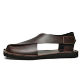 Hot-selling Summer Sandals Outdoor Leather Mens Beach Shoes Breathable Casual Man Wading Shoes Non-slip Sandalias Male Slippers