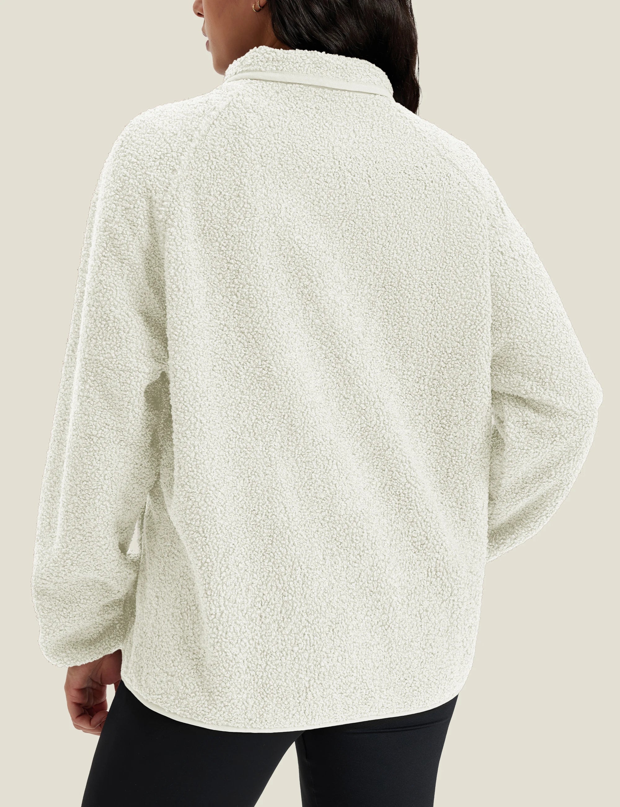 TACVASEN Fuzzy Button Down Sherpa Fleece Jacket Women's Winter Warm Coat Casual Outwear Jacket with Pockets Streetwear Outwear