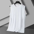 Summer Mesh Men Vest Sleeveless Printed Round Neck Ice Silk Basketball Loose Running Fitness Men Tank Tops T Shirt