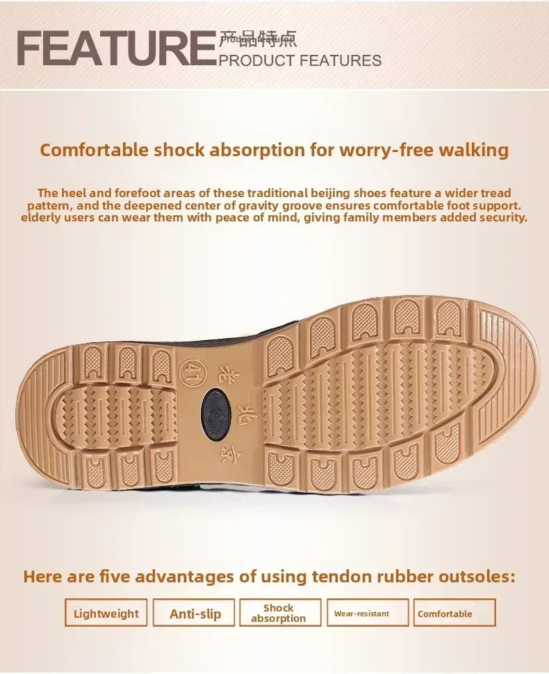 Men Canvas Slip On Shoes Breathable Non Slip Casual Walking Elderly Father Cloth Footwear