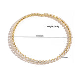 18K Gold Plated Brass Cubic Zirconia Necklace Ice Crystal Transparent Luxury Elegant Fashion Jewelry Gift For Women