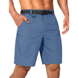 Mens Cargo Hiking Shorts Water Resistant Quick Dry Lightweight Breathable Tactical Shorts with Nylon Belt