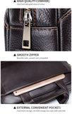 Men's leather handbag, top layer cowhide briefcase, leather laptop bag, diagonal cross office bag