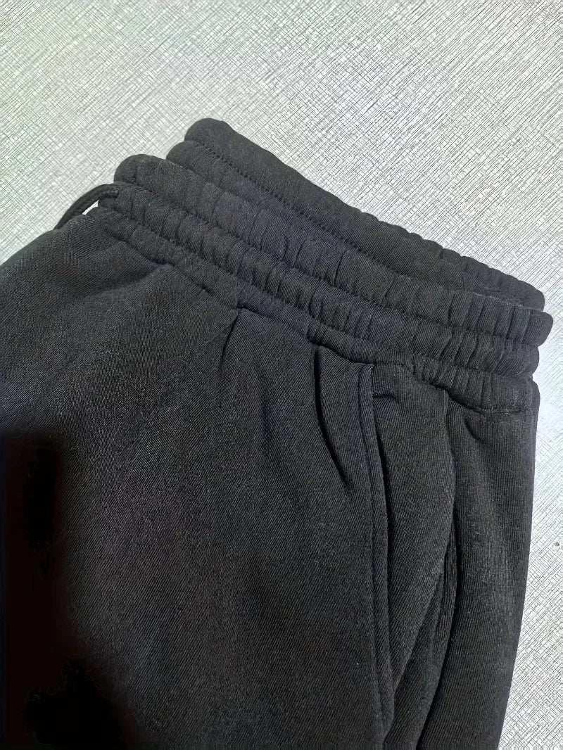 Plus Size - Plus Size - Plus Size Women'S Casual Solid Color, Machine Washable Fabric with Drawstring Pocket Shorts