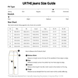 UP.THE Men Dark Raw Denim Baggy Wide Leg Jeans, Y2K Oversized Loose Curved Spliced Eyelet Denim Pants, Industrial Streetwear Trousers for Daily Outfits