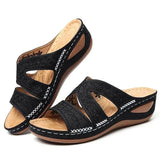 Summer 2025 women's sandals with exposed toes, retro anti slip leather casual women's fashionable versatile sandals