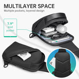 Mark Ryden Men Bag Oxford Sling Bag 7.9 Inch Male Chest Bag Crossbody Bag For Man Moto Biker Shoulder Bags Black New Fashion Bag