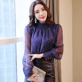 Long Sleeve Blouse Women Casual Striped Chiffon Blouse Shirt Fashion Women Blouses 2025 Top Female Blusa Feminina Women Tops A28