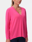 THE GYM PEOPLE Women's Long Sleeve Workout Shirts Loose Fit V-Neck Running T-Shirts Tops