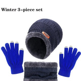 Winter Hat for Men Women Beanie Hats Scarf Glove Earmuff Set Thick Warm Slouchy Beanies Hat for Boy Girl Cap