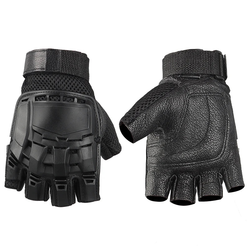 Men and Women Touchscreen Motorcycle Gloves Ice Silk Breathable Non-Slip Skeleton Full-Finger Tactical Gloves