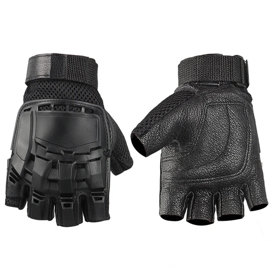 Men and Women Touchscreen Motorcycle Gloves Ice Silk Breathable Non-Slip Skeleton Full-Finger Tactical Gloves
