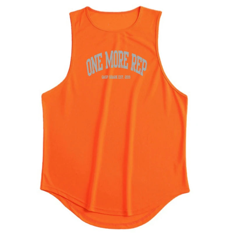ONE MORE REP Men's Muscle Vests Summer Mesh Breathable Gym Clothing Fitness Sleeveless T Shirt Quick Dry Sports Tank Tops