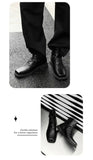 Hot-Selling Leather Boots for Men Fad Square Toe Drape Casual Chelsea Boot British High-end Cool High Top Men Boots Botas Hombre