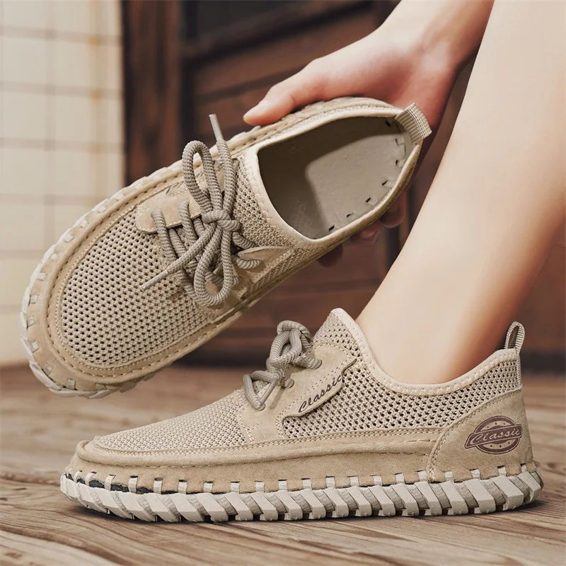 New Trend Man Hiking Shoes Lightweight Soft Mesh Flats Comfortable Non-slip Sneakers Outdoor Casual Sports Shoes Men's Trainers